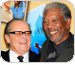 Jack Nicholson abraado a Morgan Freeman