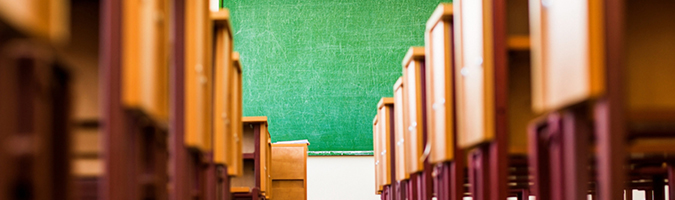 perspectiva de uma sala de aula