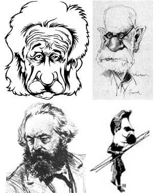 Desenho-de-Einstein-Freud-Marx-e-Nietzsche 