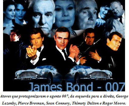 Imagem-com-quatro-James-Bond-com-armas-e-pessoas-atras