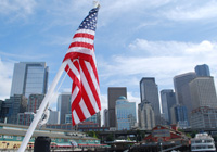 Foto da bandeira dos Estados Unidos